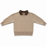 Teela Taupe Twill Polo Sweatshirt