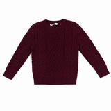 Teela Burgundy Interlock Sweater