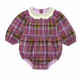 Teela Purple Plaid Romper