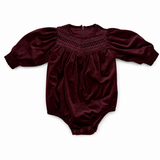 Teela Burgundy Clara Romper