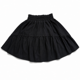 Teela Black Denim Smocked Skirt