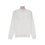 Bamboo Light Grey Ruffle Neck Sweater