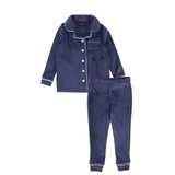 Bamboo Navy Velour Piped Pj's