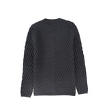 Bace Grey Textured Crochet Knit Cardigan