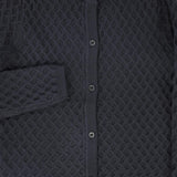 Bace Grey Textured Crochet Knit Cardigan