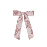 Francesca Guiliano Pink Textured Taffeta Long Bow