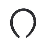 Francesca Guiliano Black Textured Taffeta Headband