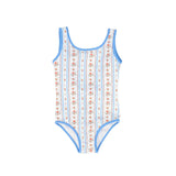 Water Club Floral Stripe Bow Swimsuit