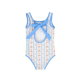 Water Club Floral Stripe Bow Swimsuit