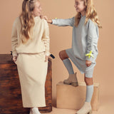 Teela Beige Pull Skirt