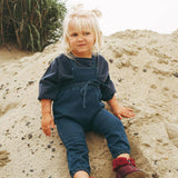 Calla Lili Denim Blue Romper