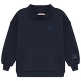 Calla Lili Navy Collar Sweatshirt