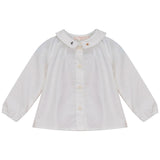 Calla Lili Cream/Brown Embroidery Shirt