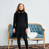 Porter Black Neon Beaded Collar Jumper