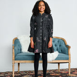 Porter Black Scribble Design Dress