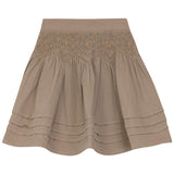 Calla Lili Camel Smocking Skirt