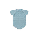Juliana Blue Diamond Knitted Romper