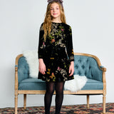 Porter Black Velvet Floral Cutout Dress