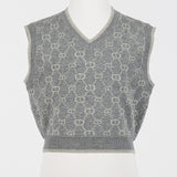 Twinset Grey Logo Knit Vest