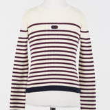 Twinset Cream/Burgundy Stripe Sweater