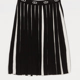Twinset black/Off White Pleated Knit skirt