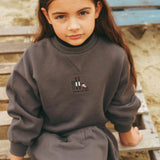 Calla Lili Grey Mockneck Sweatshirt