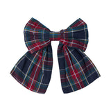 Marmar Navy Check Alina Bow