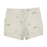 L White Bird Printed Shorts
