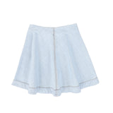 Bamboo Light Blue Denim Flair Skirt