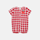 Weekend House Red Gingham Apple Romper