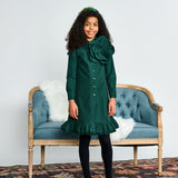 Porter Forest Green Large Flower Dress