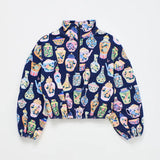 Maison Mangostan Blue Porcelain Zipper Sweatshirt
