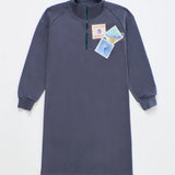 Maison Mangostan Grey Postcard Zipper Sweatdress