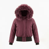 Pramie Burgundy Bomber Coat