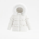 Pramie Ivory Ruffle Coat