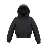 Pramie Black Knit Contrast Bomber Coat