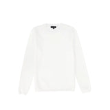 Bamboo White Flat Knit Sweater