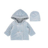 Bebe Jolee Light Blue Velour Jacket