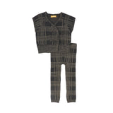 Le Bourdon Olive Knit Vest Set