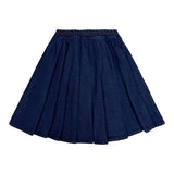 Hello Yellow Blue Denim Pleated Grad Skirt
