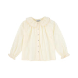 Bace Collection Cream Ruffle Neck Blouse