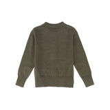 Le Bourdon Olive Logo Collared Cardigan