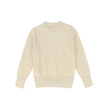 Le Bourdon Beige Logo Collared Cardigan