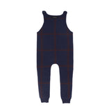Bamboo Navy Knit Overalls