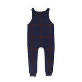 Bamboo Navy Knit Overalls