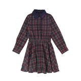 Bamboo Plaid Button-Down Dress