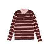 Valentina Burgundy Stripe Turtleneck