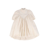 Francesca Guiliano Pink Taffeta Lace V Dress