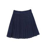 Bace Collection Blue Denim Pleat Button Skirt