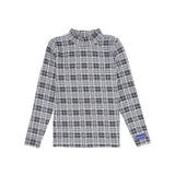 Bace Collection Plaid Checked Mockneck